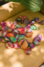 Load image into Gallery viewer, Porte monnaie en Raphia teint tressé