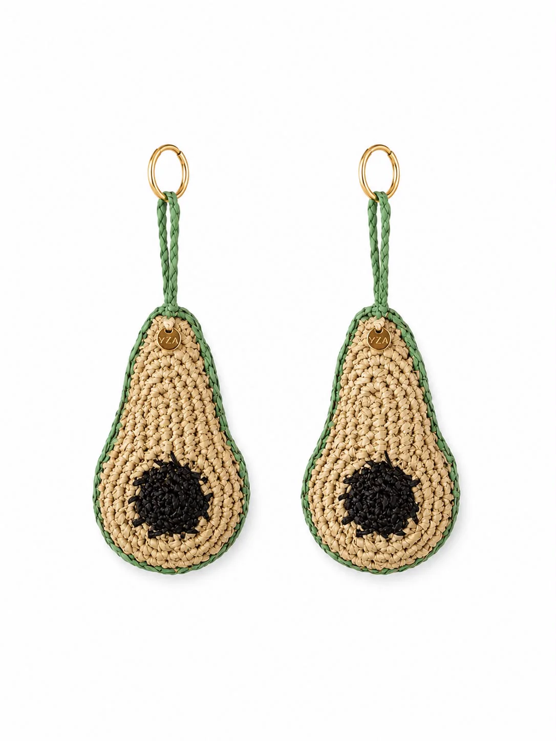 Boucles avocat en raphia