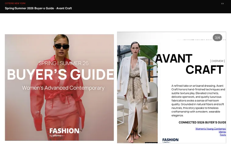 COTERIE New York — SPRING/SUMMER 2026 BUYER’S GUIDE — AVANT CRAFT
