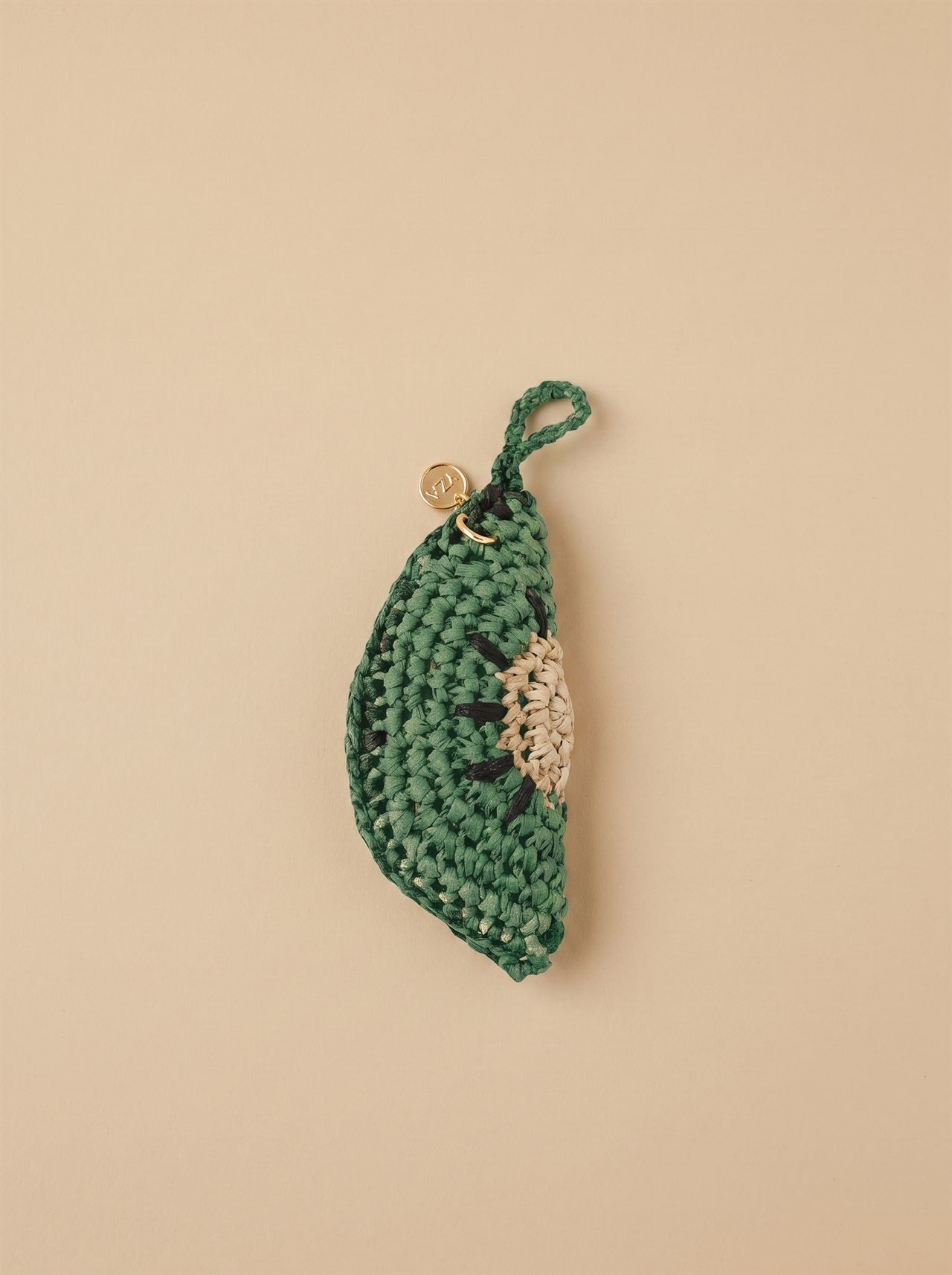 Charm tranche de kiwi en raphia
