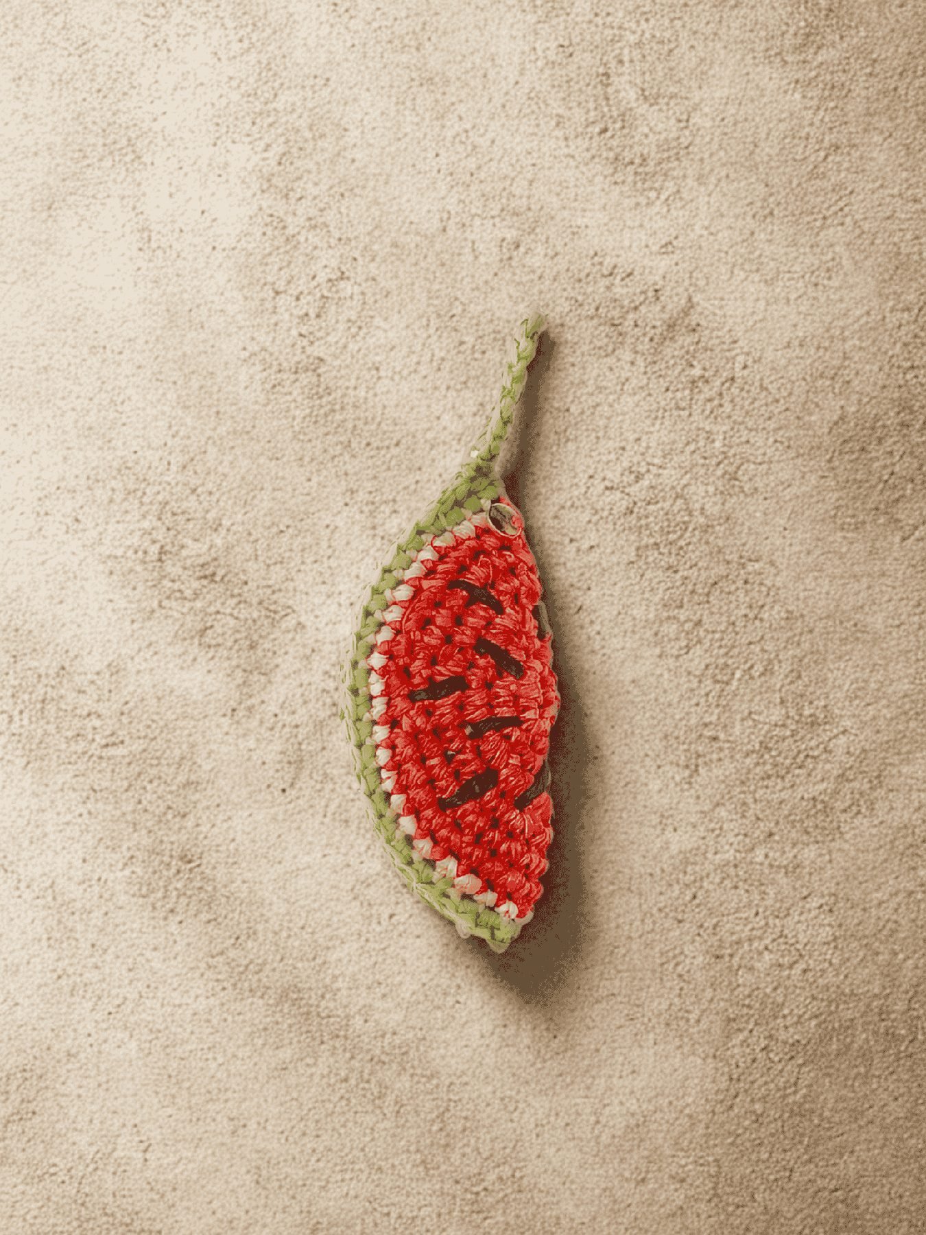 Charm tranche de pasteque en raphia