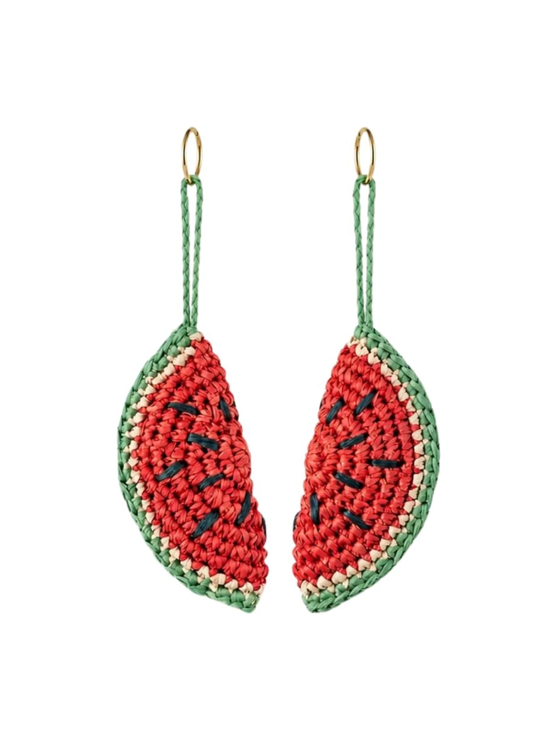 Boucles pastèque en raphia