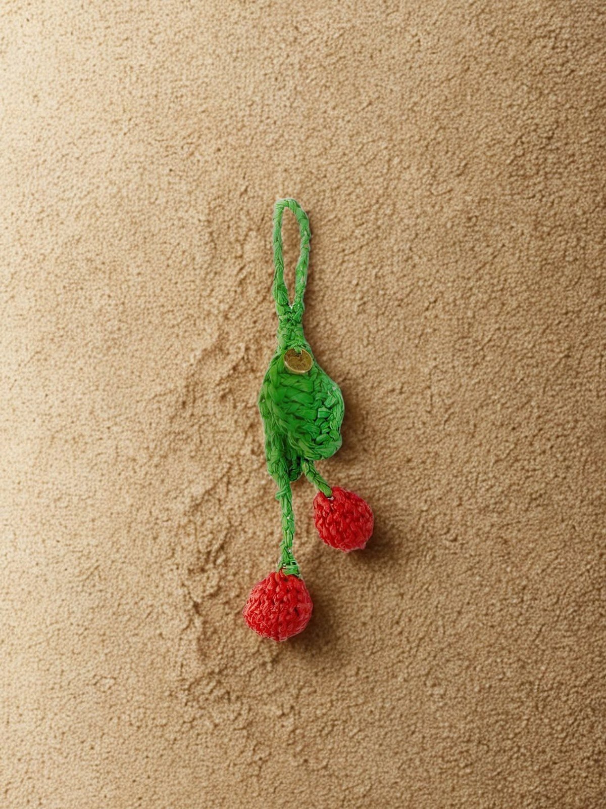 Charm cerises en raphia