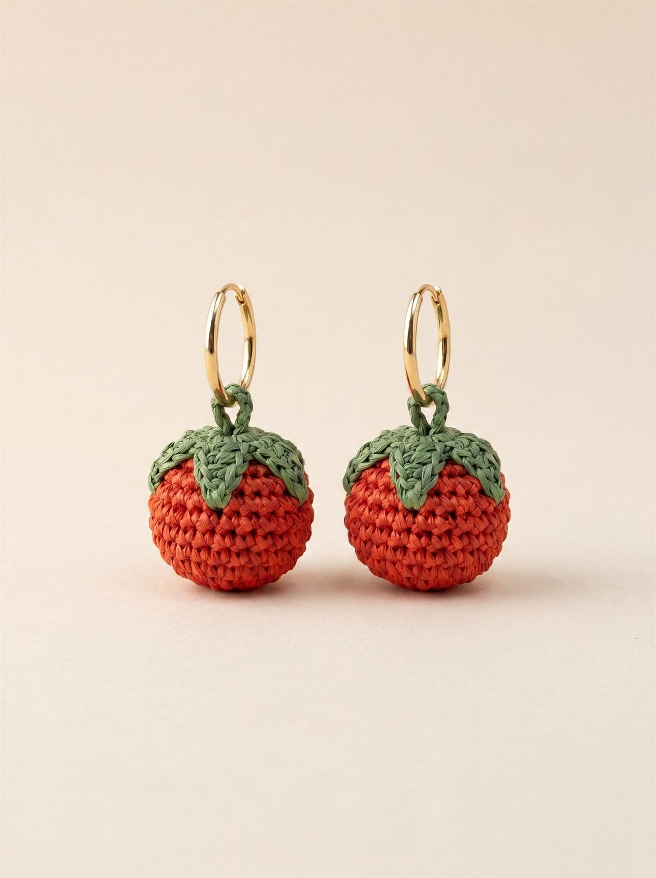 Boucles tomates en raphia