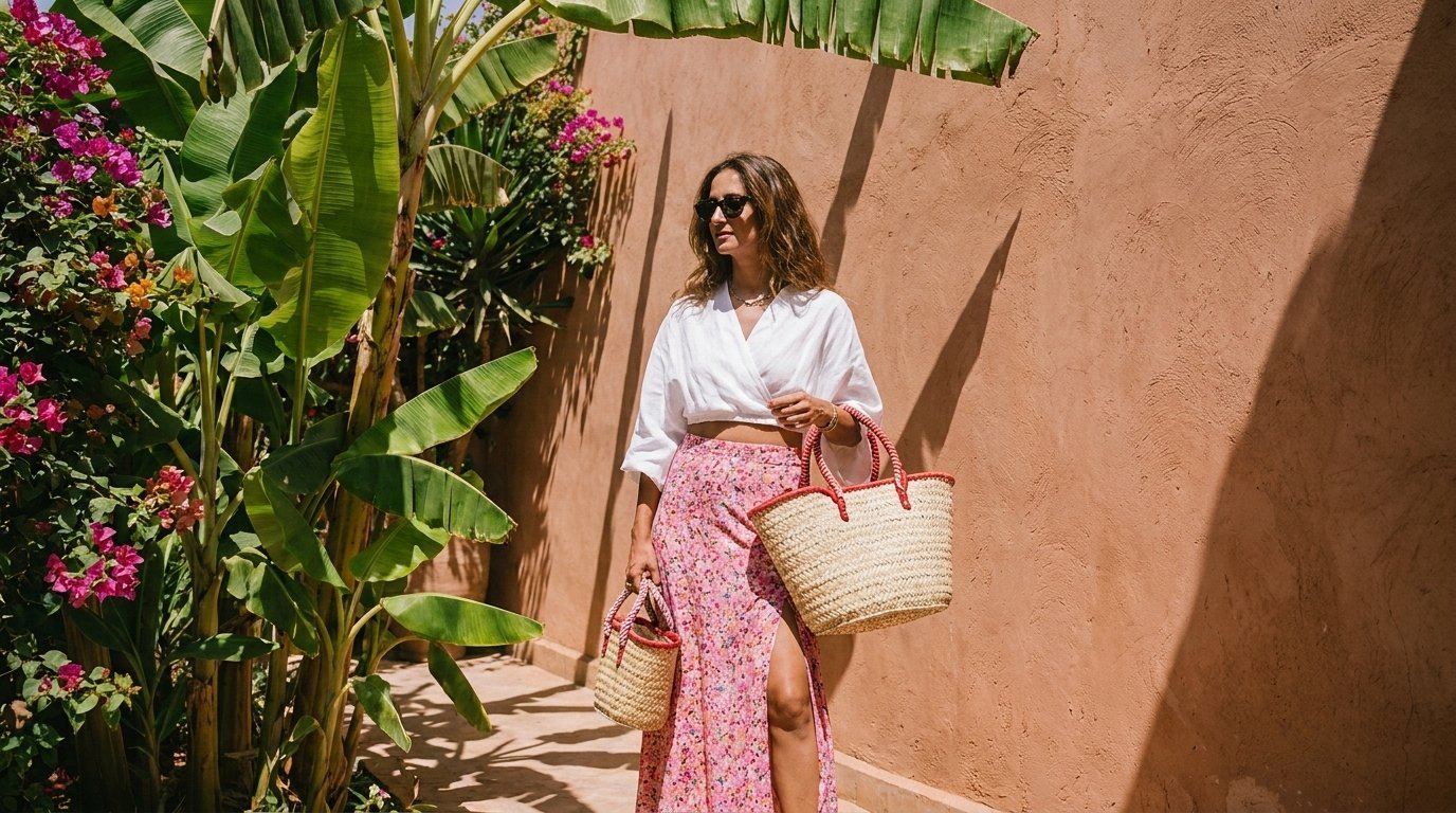 Un sac YZA dans le jardin de Guéliz