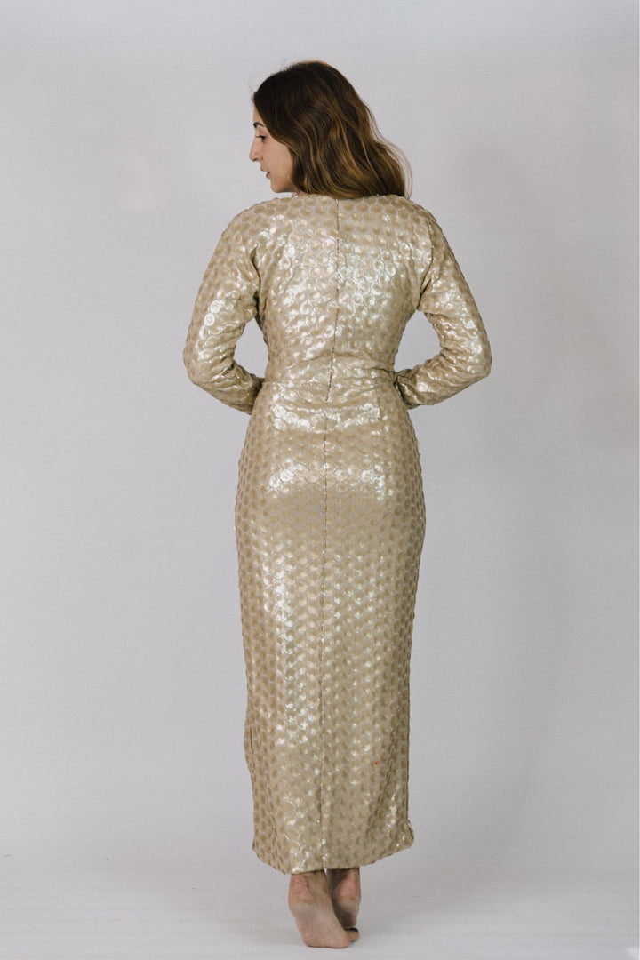 Robe à Sequins Salma-Sable