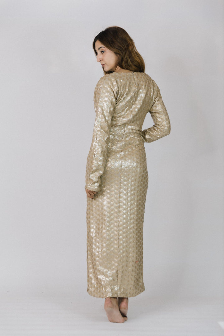 Robe à Sequins Salma-Sable