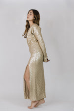 Charger l&#39;image dans la galerie, Robe à Sequins Salma-Sable
