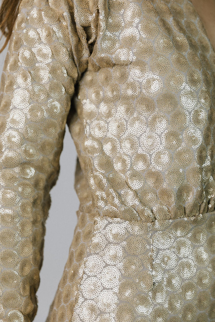 Robe à Sequins Salma-Sable