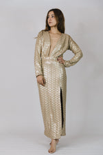 Charger l&#39;image dans la galerie, Robe à Sequins Salma-Sable
