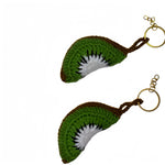 Charger l&#39;image dans la galerie, Porte-clés Kiwi en crochet – Bag Charm handmade in Marrakes
