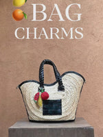 Load and play video in Gallery viewer, Kiwi raffia Bag charm
