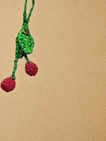 Load and play video in Gallery viewer, Cherries charm dangling from key ring; movement shows paired fruits
