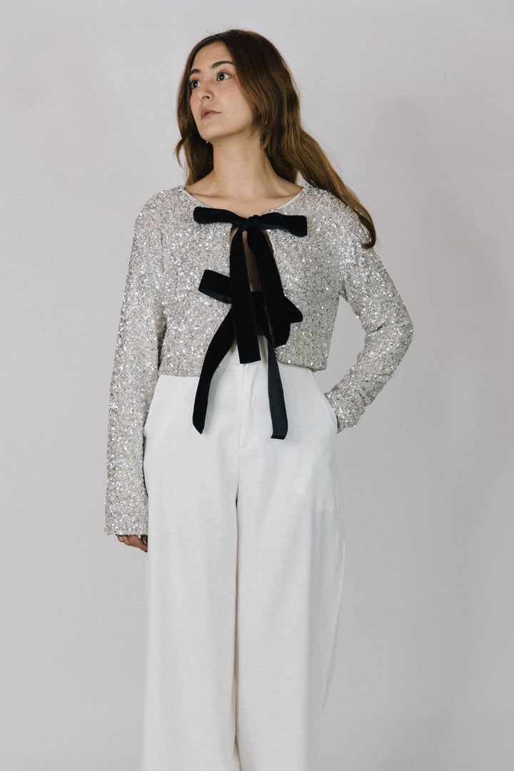 Top Sequin à Noeuds